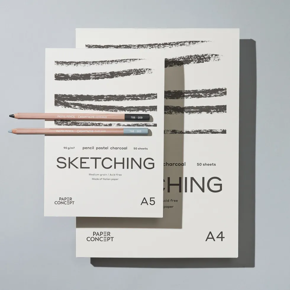 Blok szkicowy Sketching - PaperConcept - medium grain A5 90 g 50 ark.