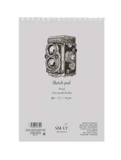 Blok szkicowy, szkicownik A5 - SM-LT - biały, 185 g, 30 ark.