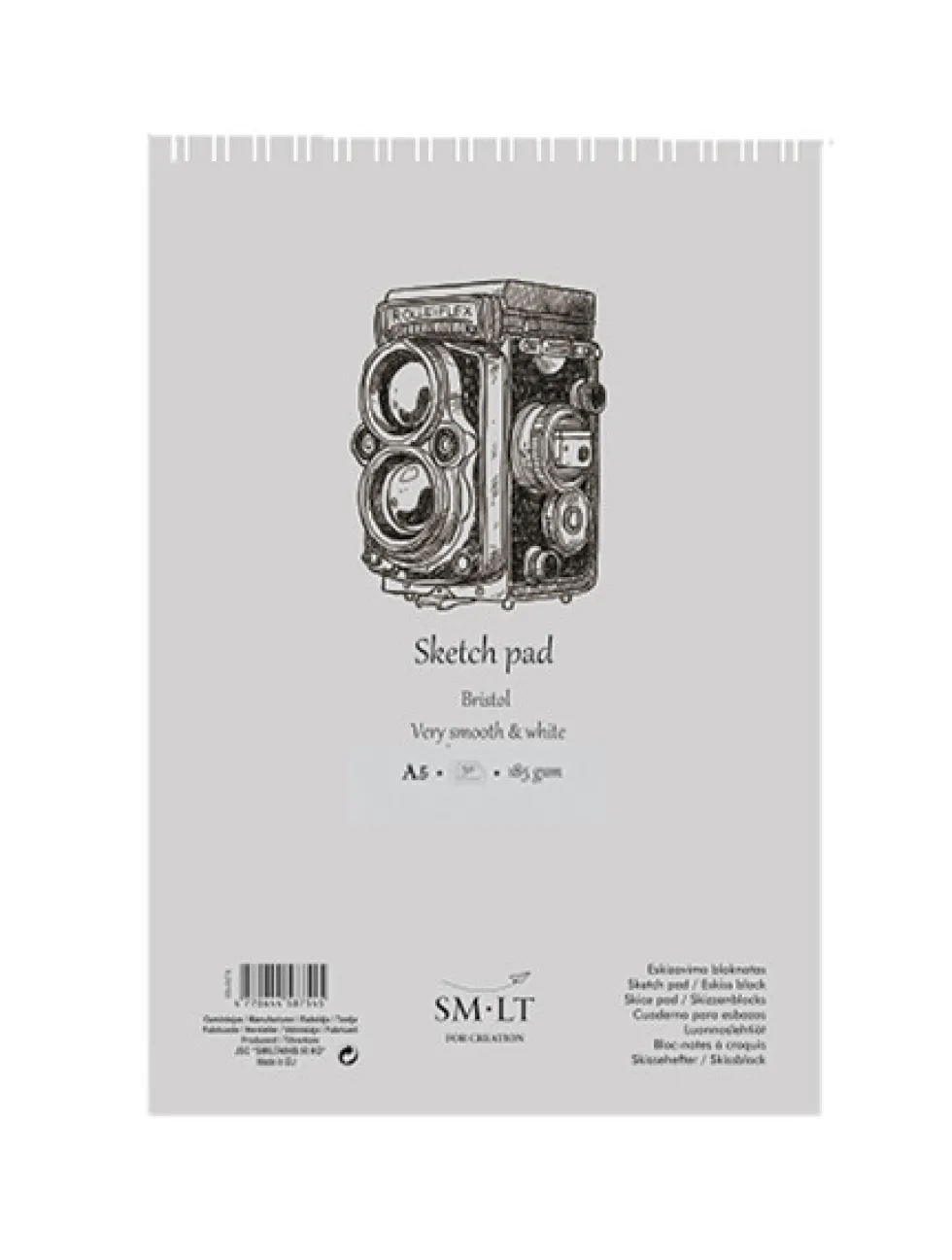 Blok szkicowy, szkicownik A5 - SM-LT - biały, 185 g, 30 ark.