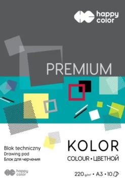 Blok techniczny Premium A3 - Happy Color - kolorowy, 220 g, 10 ark.