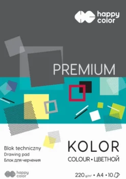 Blok techniczny Premium A4 - Happy Color - kolorowy, 220 g, 10 ark.