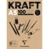 Blok uniwersalny Kraft Mixed Media - Clairefontaine - brązowy, A5, 90g, 100 ark.