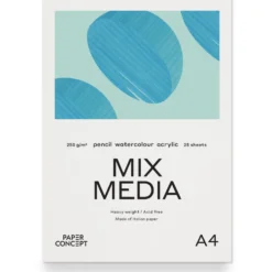 Blok uniwersalny Mix Media - PaperConcept - medium grain A4 250 g 25 ark.