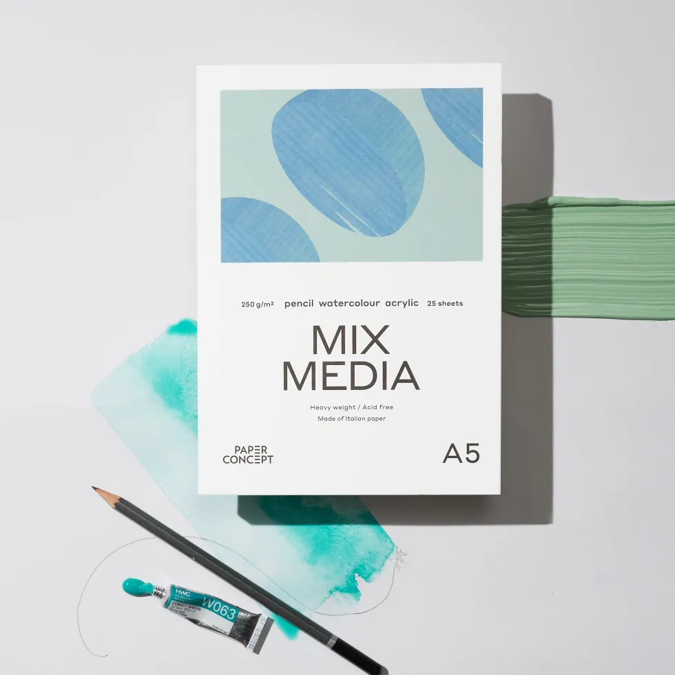 Blok uniwersalny Mix Media - PaperConcept - medium grain A3 250 g 25 ark.