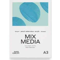 Blok uniwersalny Mix Media - PaperConcept - medium grain A3 250 g 25 ark.