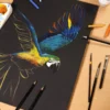 Blok uniwersalny Paint'On Mixed Media - Clairefontaine - czarny, A4, 250g, 20 ark.
