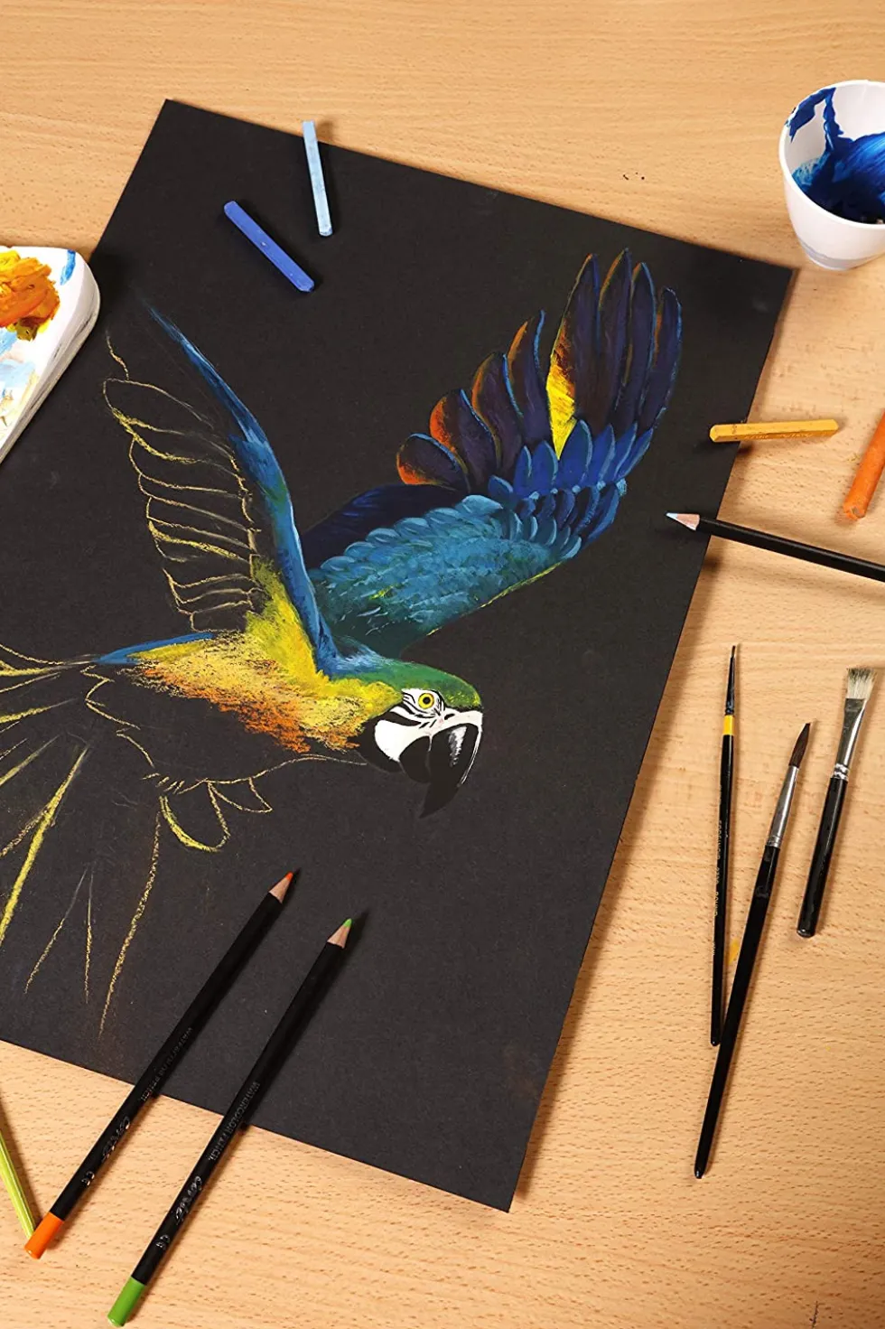 Blok uniwersalny Paint'On Mixed Media - Clairefontaine - czarny, A4, 250g, 20 ark.