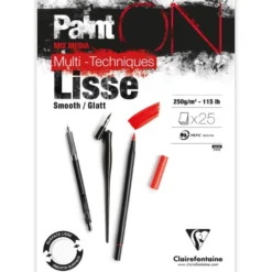 Blok uniwersalny Paint'On Mixed Media - Clairefontaine - gładki, A3, 250g, 25 ark.