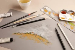 Blok uniwersalny Paint'On Mixed Media - Clairefontaine - szary, A5, 250g, 30 ark.