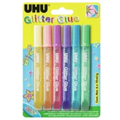 Brokat w kleju Shiny - UHU - 6 kolorów x 10 ml
