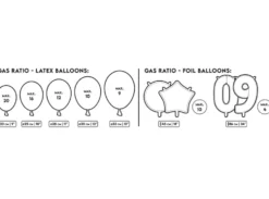 Butla z helem do balonów - jasnoróżowa, 0,15 m3