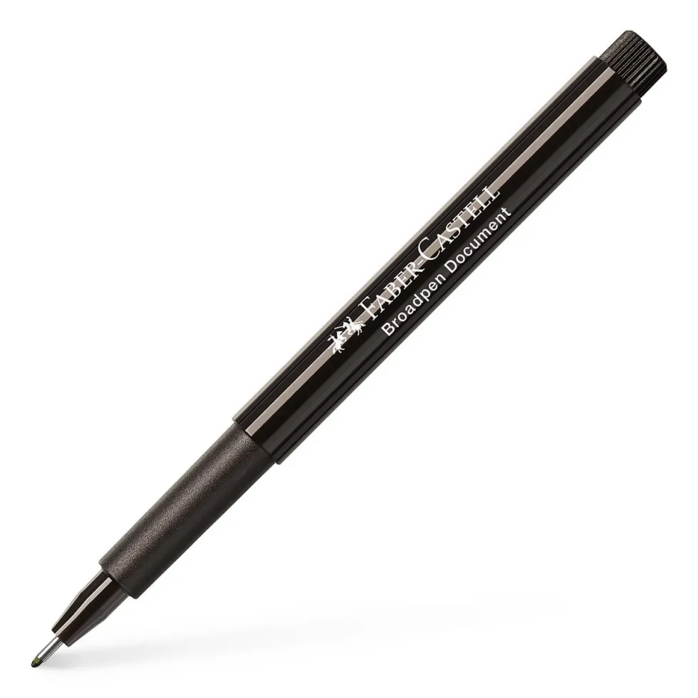 Cienkopis Broadpen - Faber-Castell - czarny, 0,8 mm