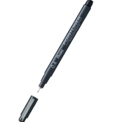 Cienkopis kalibrowany Pointliner - Pentel - czarny, 0,4 mm