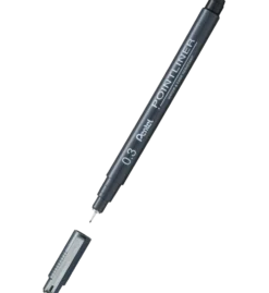 Cienkopis kalibrowany Pointliner - Pentel - czarny, 0,3 mm