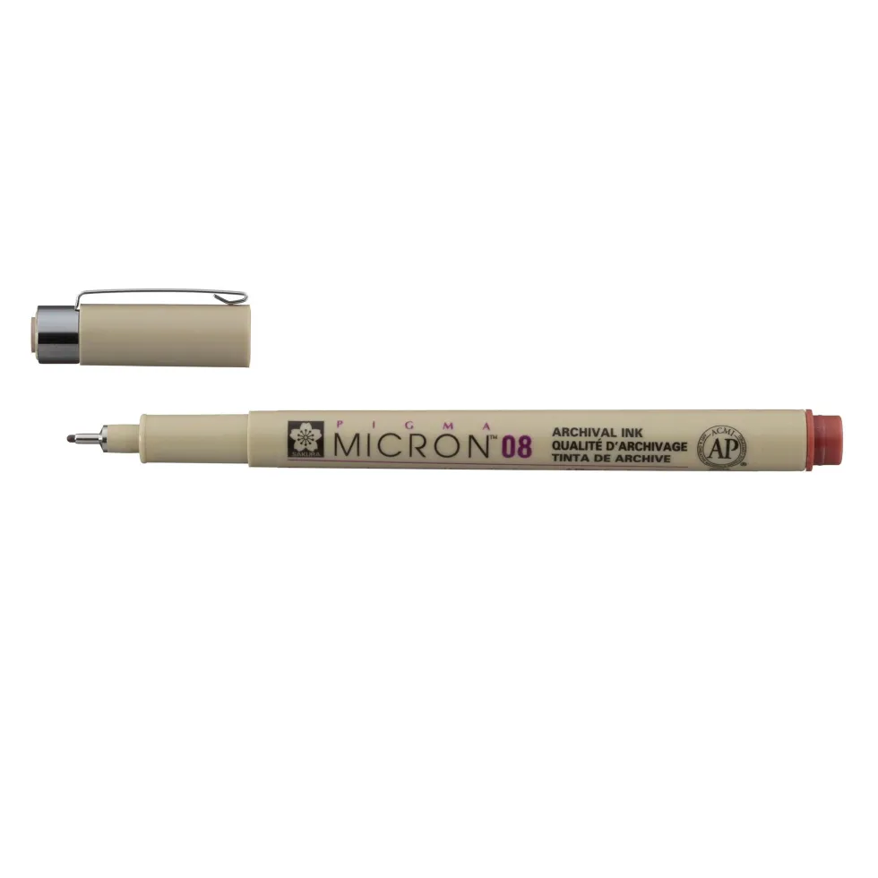 Cienkopis Pigma Micron 08 - Sakura - Brown, 0,5 mm