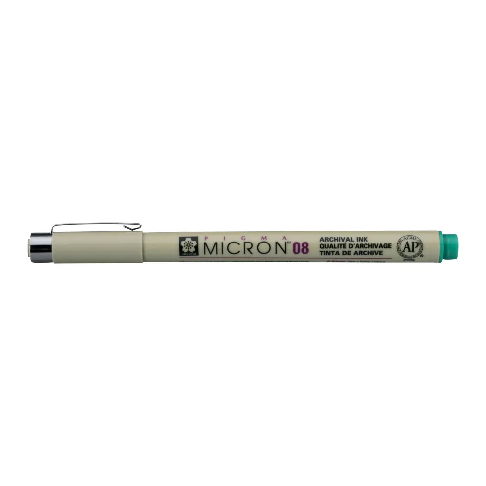 Cienkopis Pigma Micron 08 - Sakura - Green, 0,5 mm