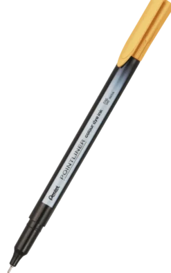 Cienkopis Pointliner Colour 0,4 mm - Pentel - ciemnożółty