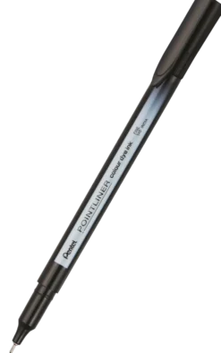 Cienkopis Pointliner Colour 0,4 mm - Pentel - czarny
