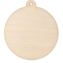 Drewniana zawieszka - Simply Crafting - bombka kółko, 9 cm