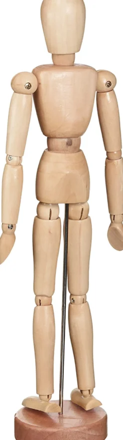 Drewniany manekin do nauki rysunku - Lefranc & Bourgeois - kobieta, 30 cm