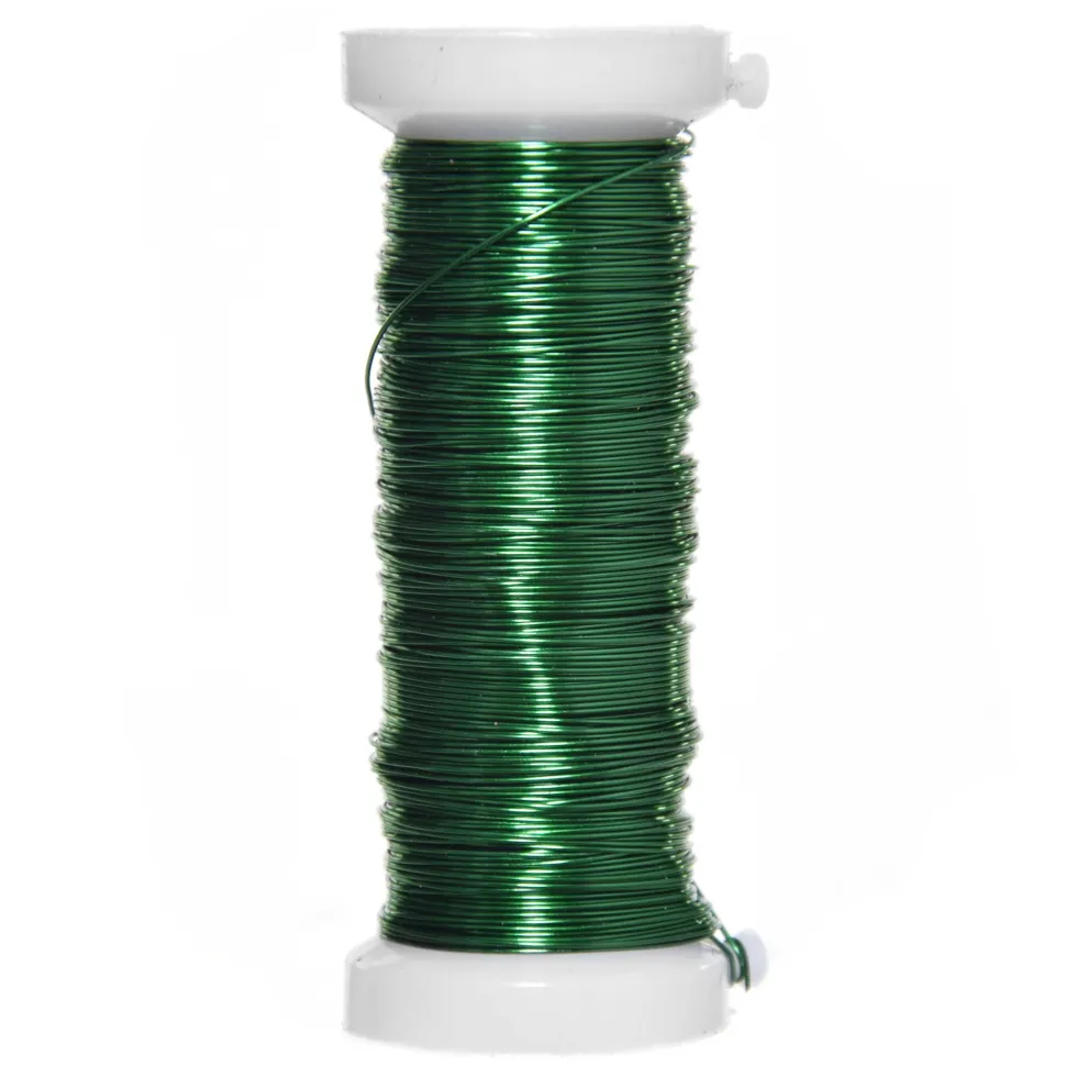 Drucik florystyczny metalowy - zielony, 0,4 mm x 25 m