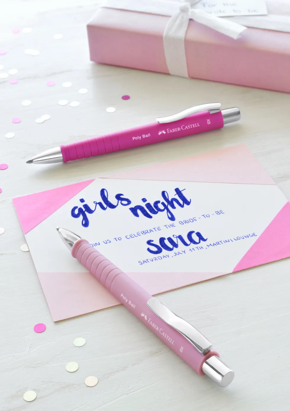 Długopis automatyczny Poly Ball Urban XB - Faber-Castell - pudrowy róż