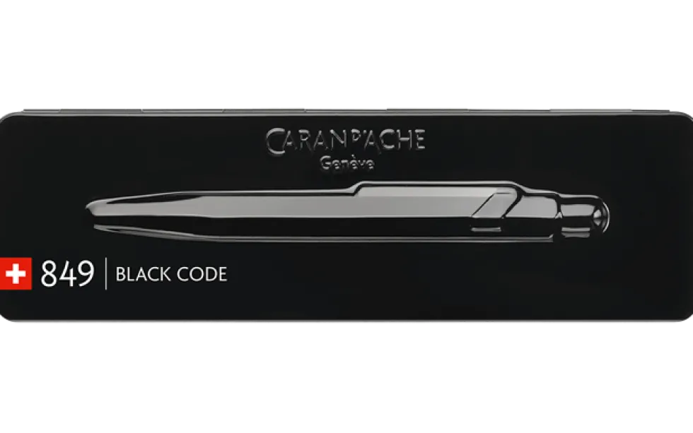 Długopis 849 Black Code z etui - Caran d'Ache - czarny