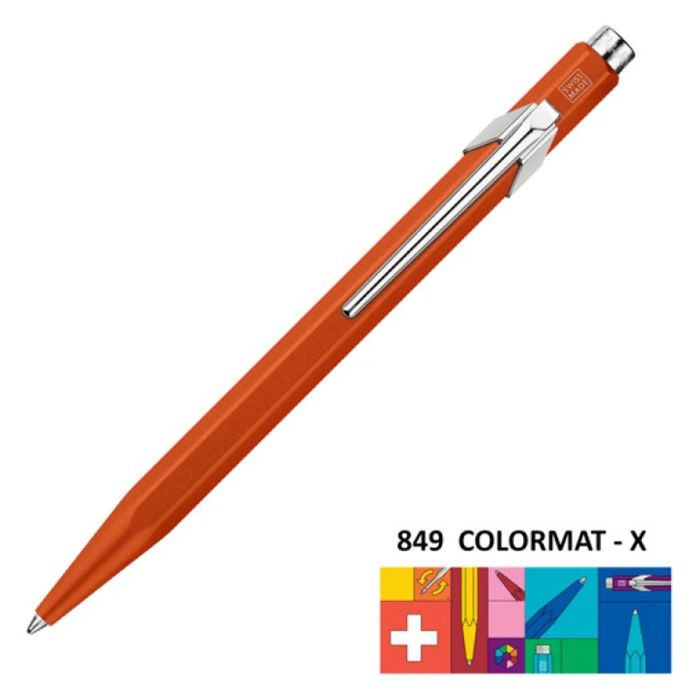 Długopis 849 Colormat-X z etui - Caran d'Ache - Orange