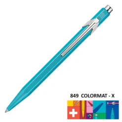 Długopis 849 Colormat-X z etui - Caran d'Ache - Turquoise