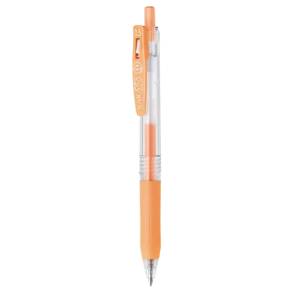 Długopis żelowy Sarasa Clip - Zebra - Milk Orange, 0,5 mm