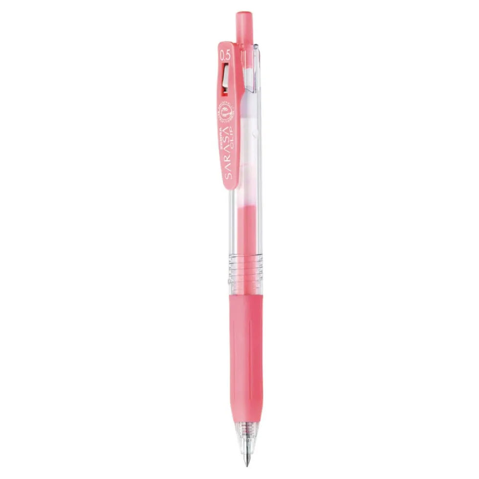 Długopis żelowy Sarasa Clip - Zebra - Milk Red, 0,5 mm