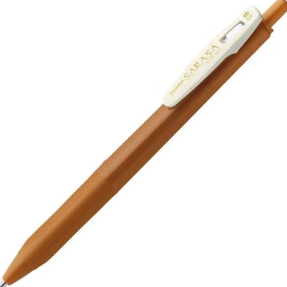 Długopis żelowy Sarasa Clip - Zebra - Vintage Camel Yellow, 0,5 mm