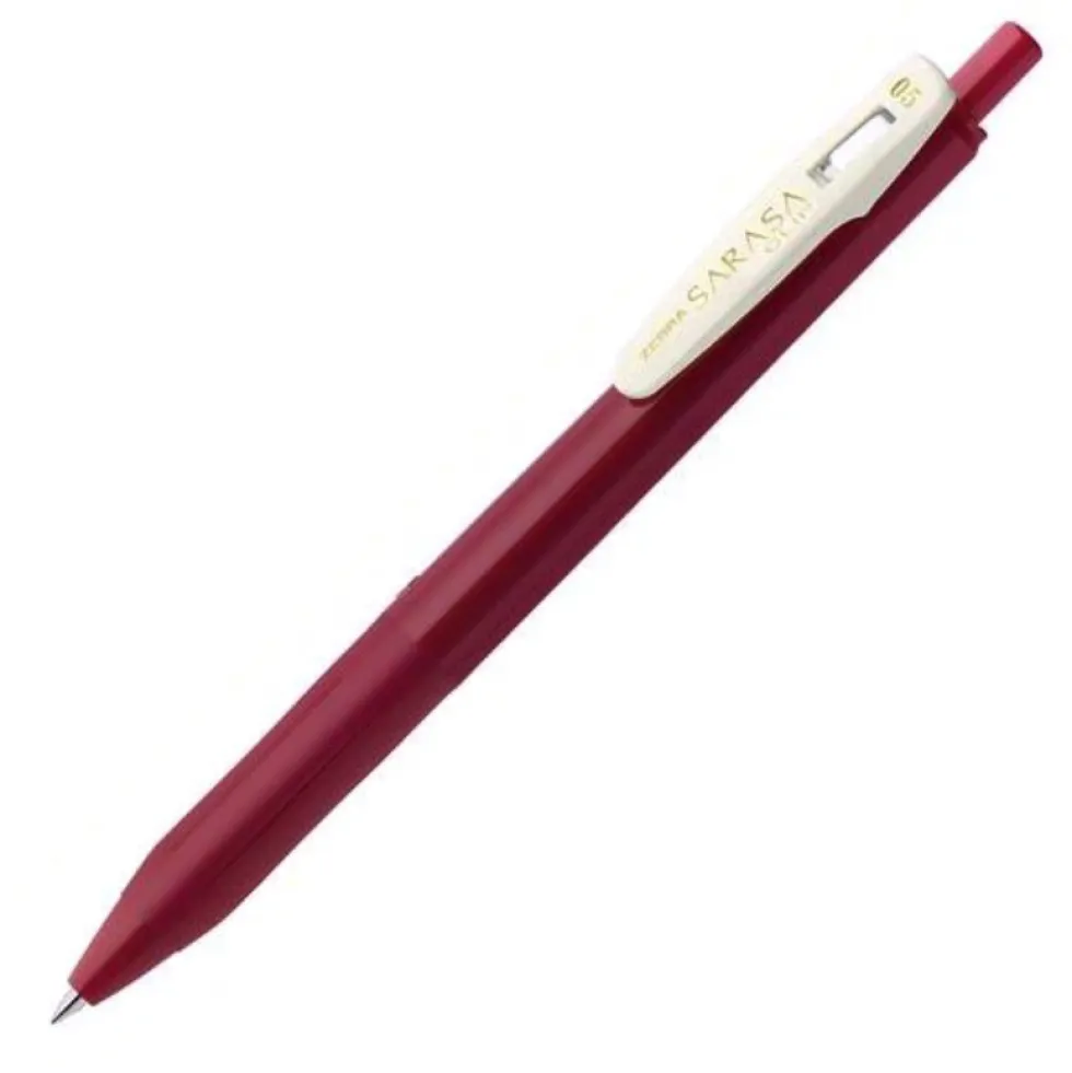 Długopis żelowy Sarasa Clip - Zebra - Vintage Cassis Black, 0,5 mm