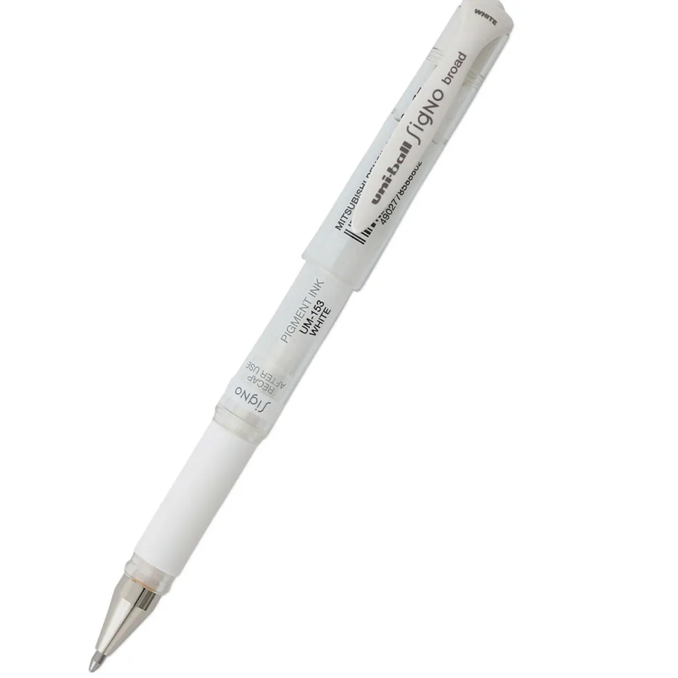Długopis żelowy Signo UM-153 - Uni - biały, 1 mm