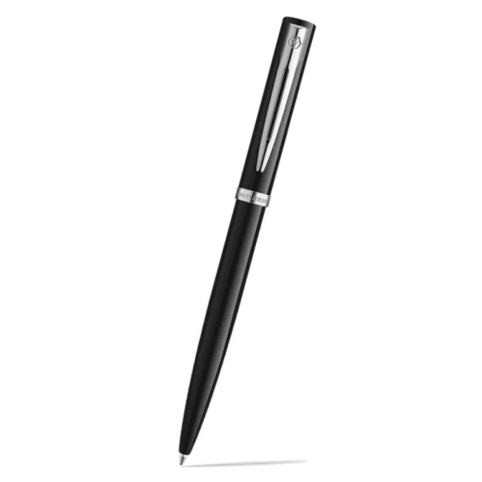 Długopis Impression - Waterman - Black Silver Trim