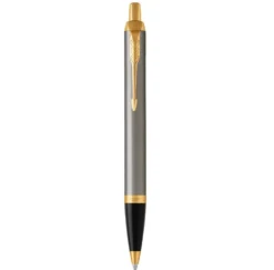 Długopis IM w etui - Parker - Brushed Metal & Gold Trim