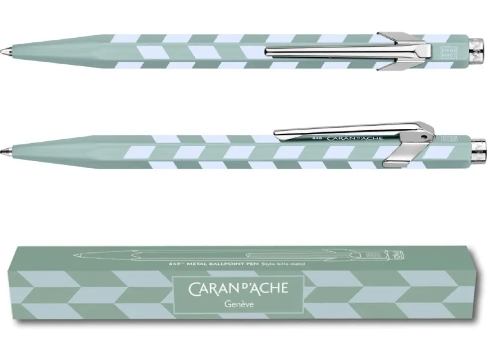 Długopis 849 Mosaic z etui - Caran d'Ache - Water Green