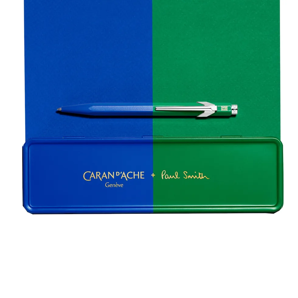 Długopis 849 Paul Smith z etui - Caran d'Ache - Cobalt & Emerald