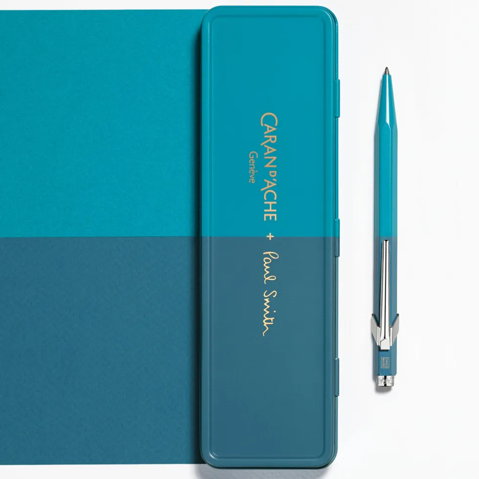 Długopis 849 Paul Smith z etui - Caran d'Ache - Cyan & Steel