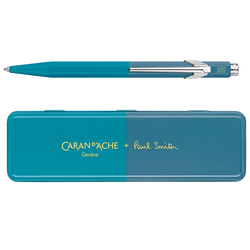 Długopis 849 Paul Smith z etui - Caran d'Ache - Cyan & Steel