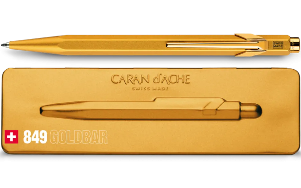 Długopis 849 PopLine z etui - Caran d'Ache - Goldbar