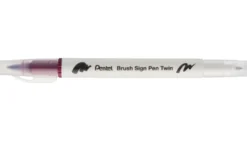 Dwustronny pisak pędzelkowy Brush Sign Pen Twin - Pentel - bordowy