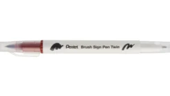 Dwustronny pisak pędzelkowy Brush Sign Pen Twin - Pentel - brązowy
