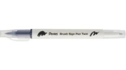 Dwustronny pisak pędzelkowy Brush Sign Pen Twin - Pentel - jasnoszary