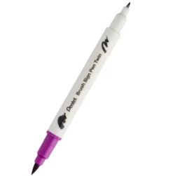 Dwustronny pisak pędzelkowy Brush Sign Pen Twin - Pentel - magenta