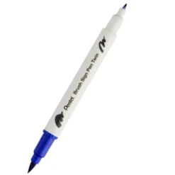 Dwustronny pisak pędzelkowy Brush Sign Pen Twin - Pentel - niebieski