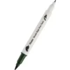 Dwustronny pisak pędzelkowy Brush Sign Pen Twin - Pentel - oliwkowy