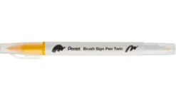 Dwustronny pisak pędzelkowy Brush Sign Pen Twin - Pentel - żółty