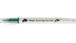 Dwustronny pisak pędzelkowy Brush Sign Pen Twin - Pentel - zielony