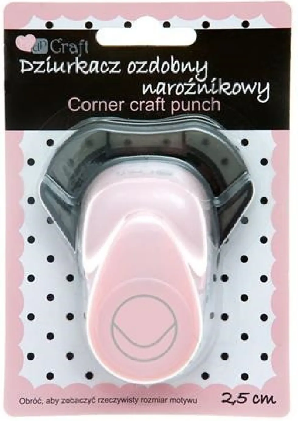Dziurkacz narożnikowy 2,5 cm - DpCraft - Zaokrąglacz